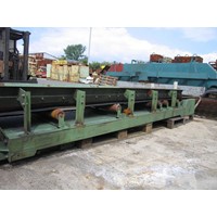 Rubberbelt conveyor, flat, 3550 mm x 560 mm